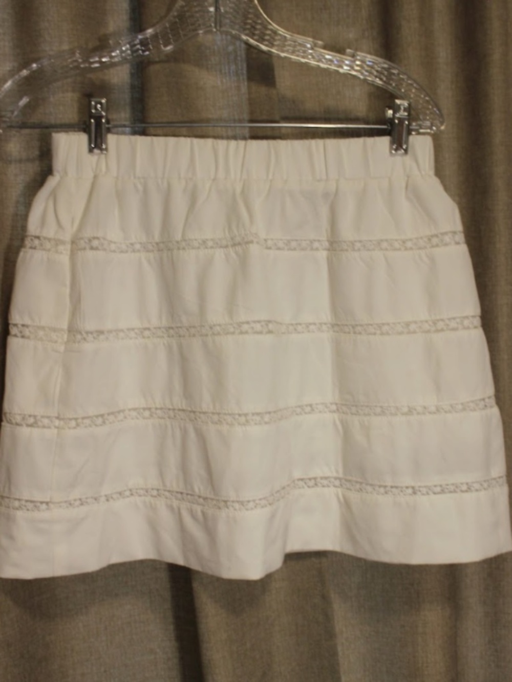 Large White Skirt with Built-in Shorts
